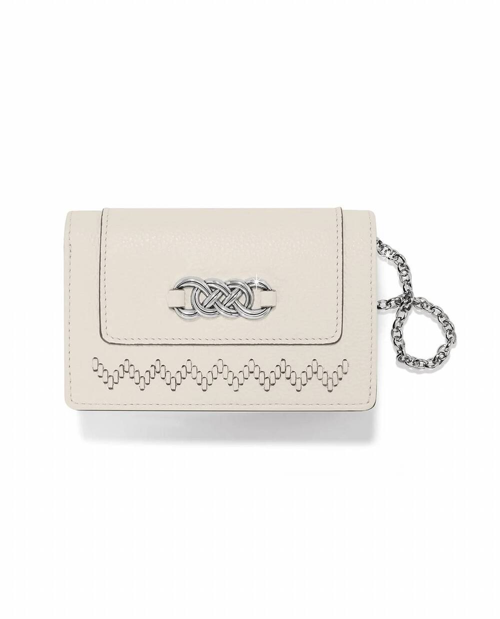 NEW BRIGHTON women's interlok medium wallet in beige /silver